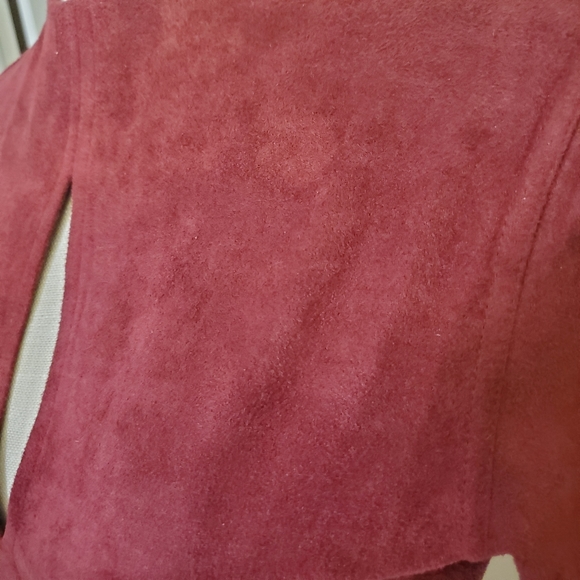 Red Suede Bodysuit - Picture 4 of 8